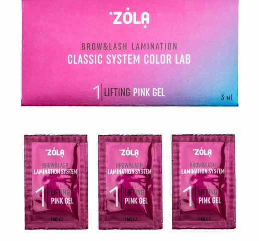 Состав для ламинирования Zola Color Lab Lifting Pink Gel №01, 1 мл х 3шт