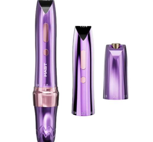 Беспроводная машинка для тату и татуажа Mast P60 Purple WQP-053 2 battery + RCA 